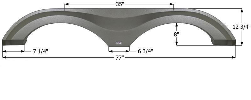 15043 Tandem Grand Design Fender Skirt, Black