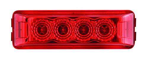 MCL63RBP Miroflex Thin Line 4 LED Light, Red Polycarbonate Lens
