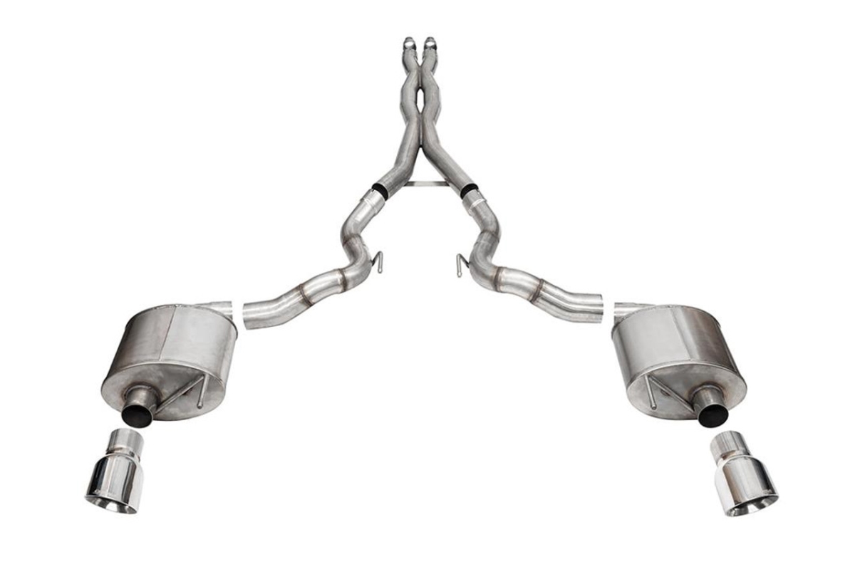 Corsa 21274 3.0 in. Dual Rear Exit Xtreme Cat-Back Exhaust System Kit for 2024 Plus Mustang GT