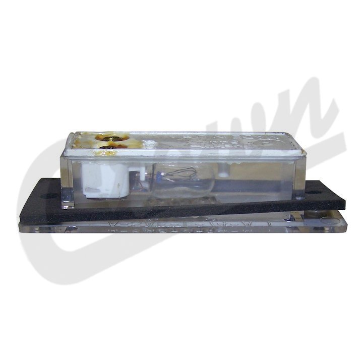 J3670544 License Lamp - Black/Clear - Rear - Durable Construction