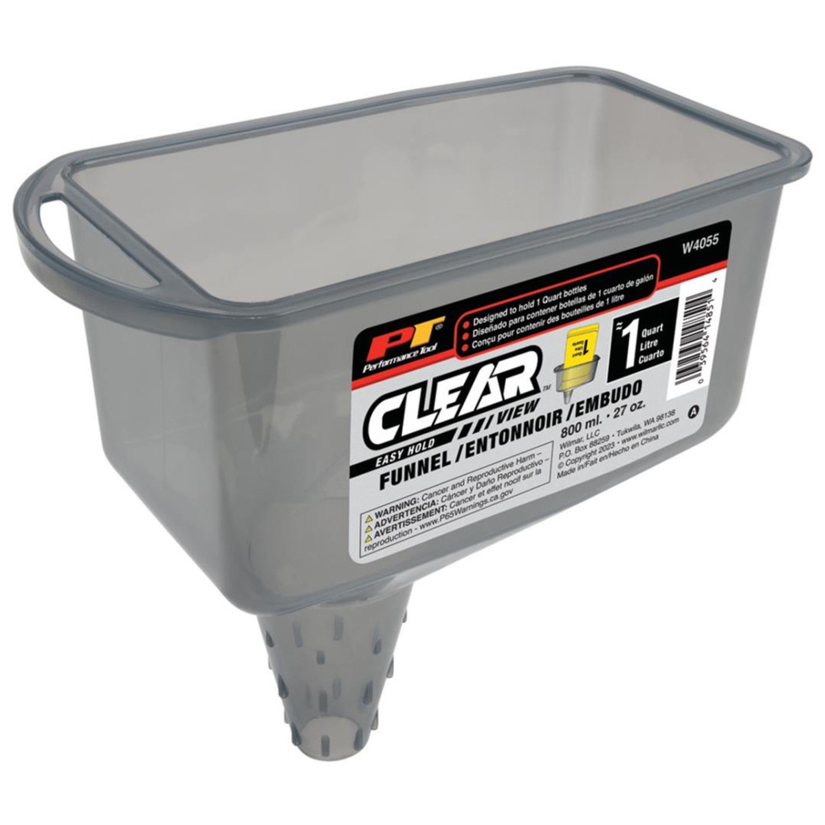 W4055 2 Pint Clear View Easy Hold Funnel