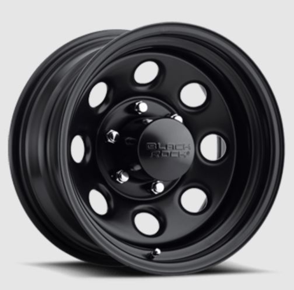 997586037 15 x 8 in. 997 Black Rock Wheels with 6 x 5.5 in. Bolt Pattern