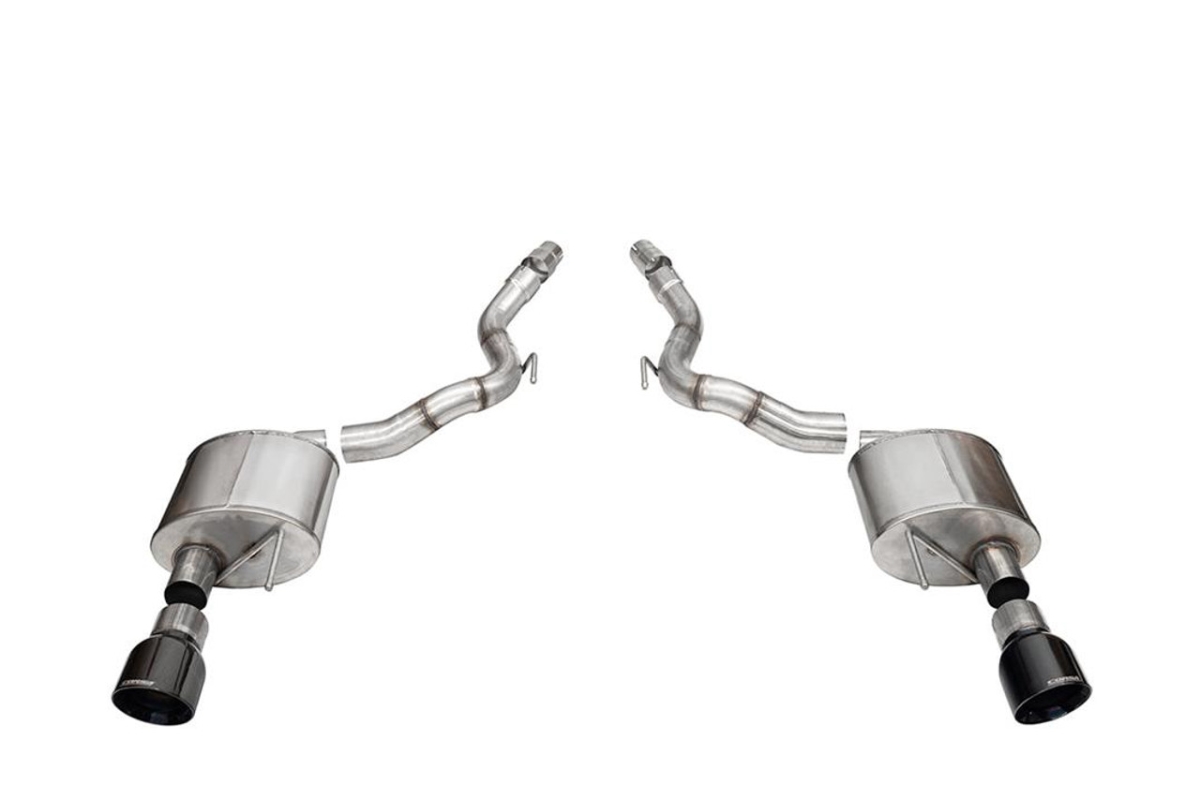 Corsa 21272BLK 3.0 in. Dual Rear Exit Sport Axle-Back Exhaust System Kit 2024 Plus Mustang GT