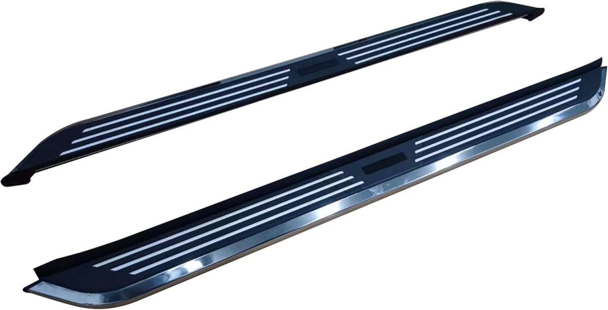 PIT2073 Black & Silver Pinnacle Running Boards for 2020-2024 Toyota Highlander