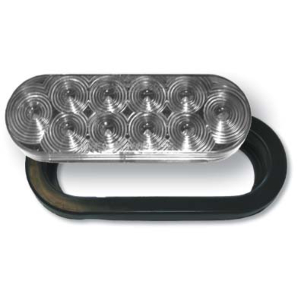 J-66-CK 6 in. Oval LED Backup Lamp Kit - Clear