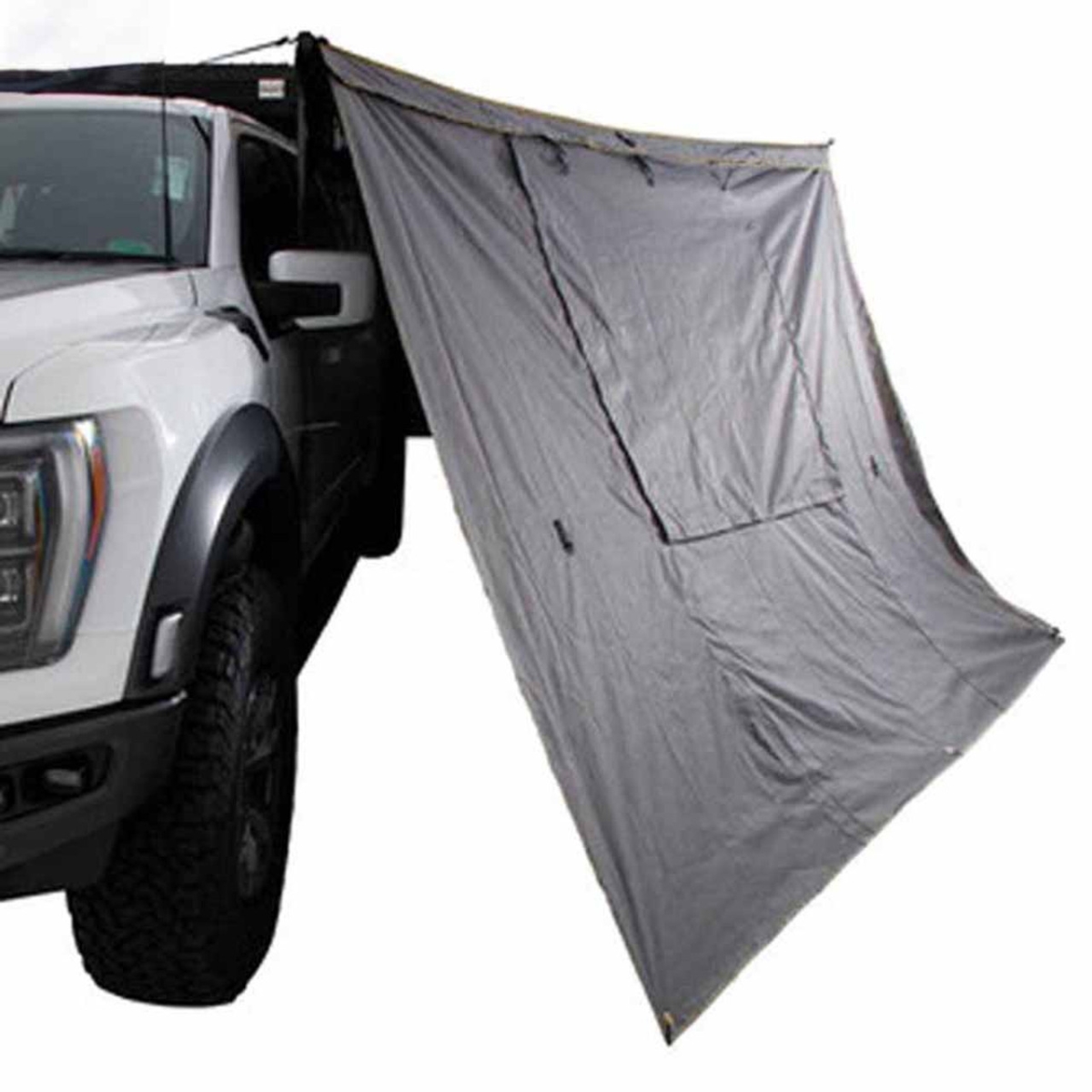 18099910 Nomadic 270° Awning Wall - Gray - 1 Set - Includes Door & Window
