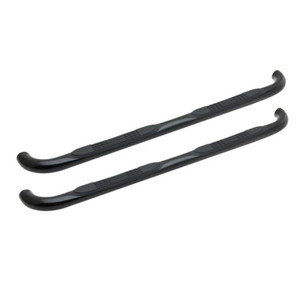113-5523 3 in. Round Steel Side-Step Nerf Bars - Black Powder Coated