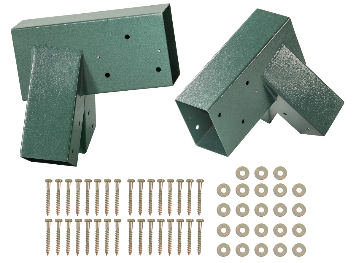 A-Frame Bracket - Green - Set of 2 - Heavy-Duty Steel Construction