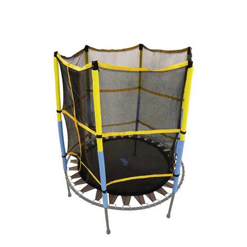 Picture of Upper Bounce UBNETMAT-55 55 in. Round Trampoline with Safety Enclosure- Net & Mat&#44; Black & yellow