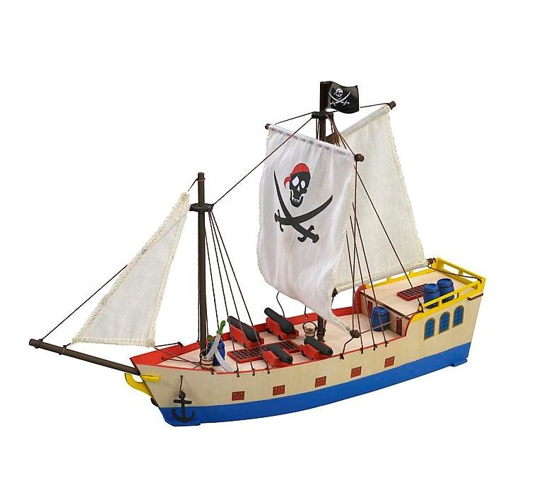 Picture of Artesania Latina AL 30509 12.5 x 8.5 x 2 in. Junior Collection Childrens Wooden Pirate Ship Modelling Kit