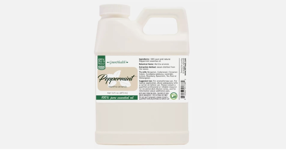 Picture of GreenHEALTH PGH8 16 fl oz Peppermint Essential Oil 100% Pure - Bulk Size