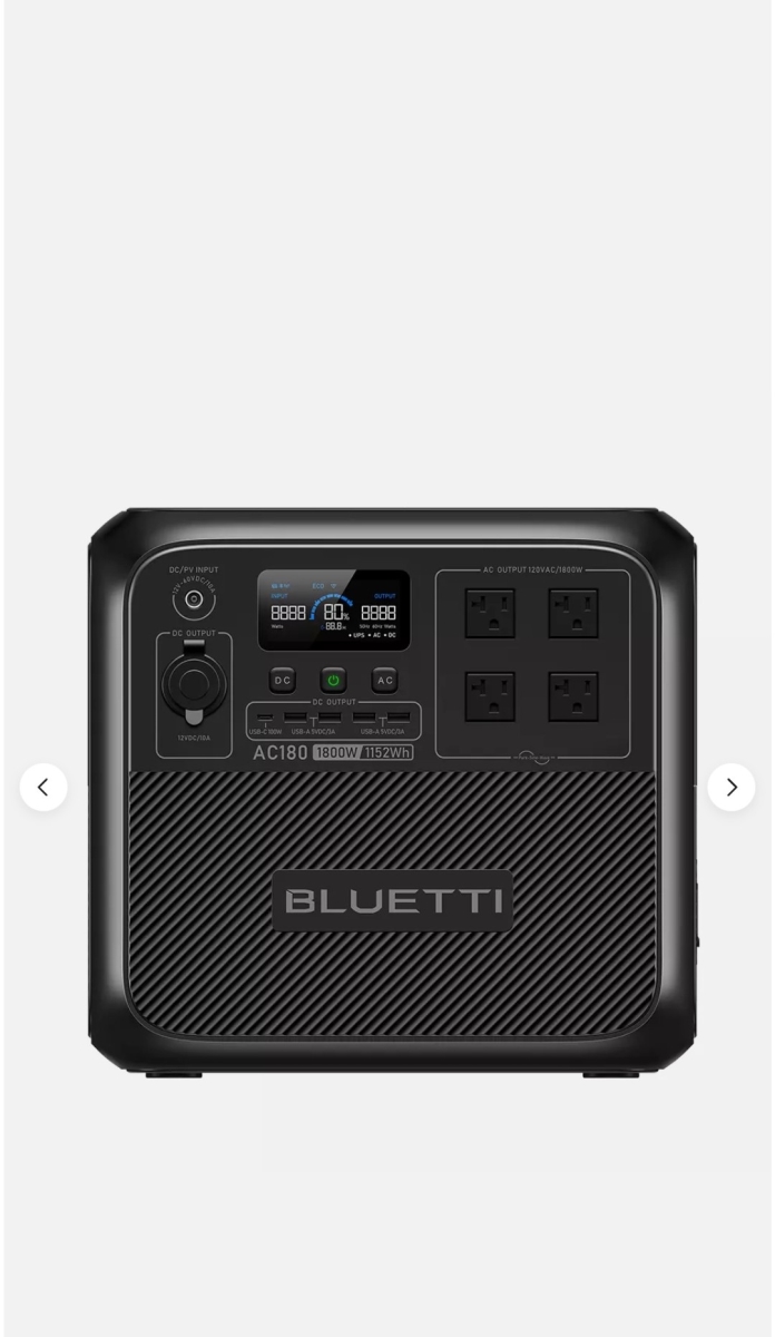Picture of BLUETTI BLT21 BLUETTI AC180 1800W 1152Wh Portable Power Station For RV/Camping/Home Backup