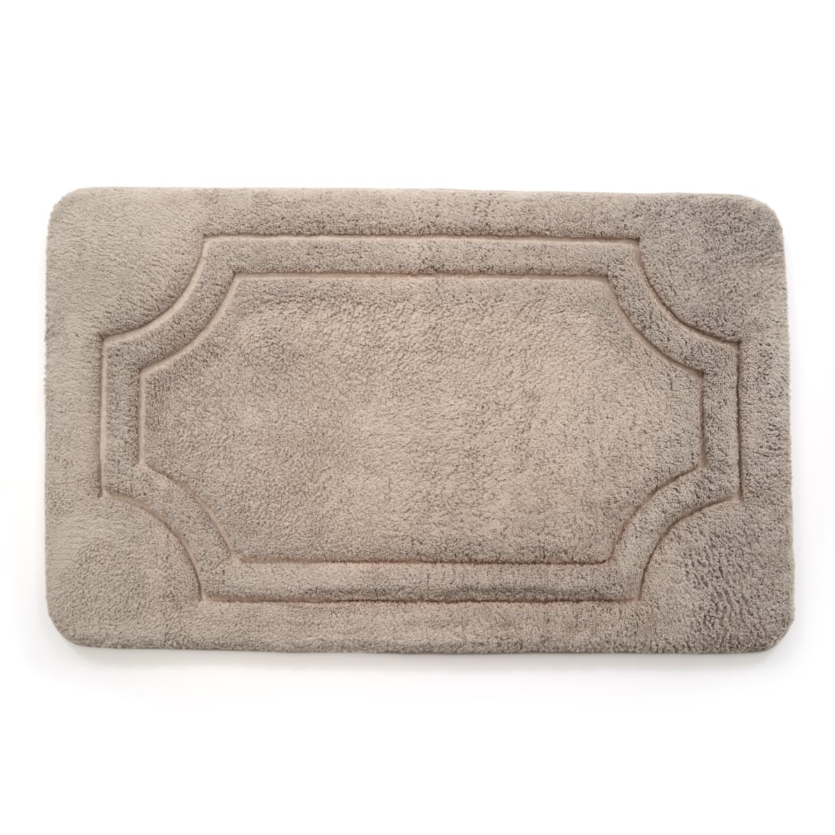 BFDM-34C749-12 21 x 34 in. Luxurious Memory Foam Bath Mat with Water Shield Technology - Atmosphere Taupe