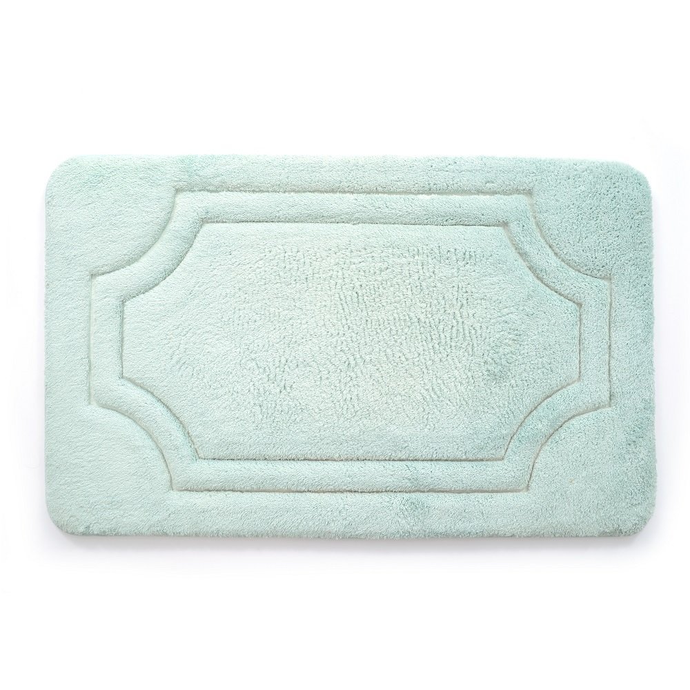 BFDM-24817-12 17 x 24 in. Luxurious Memory Foam Bath Mat with Water Shield Technology - Misty Blue