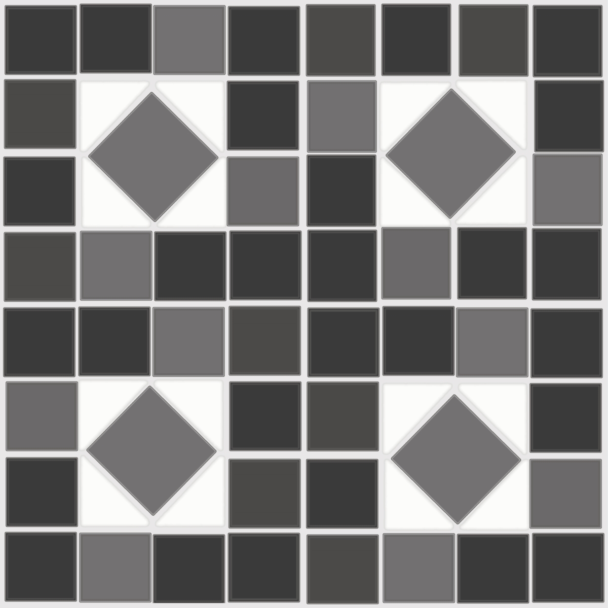 Picture of Floor Adorn FLRA-12N020-06EC Floor Adorn Premium Vinyl Floor Self-Adhesive Tiles, Black/ White, 12' x 12, Pack of 6