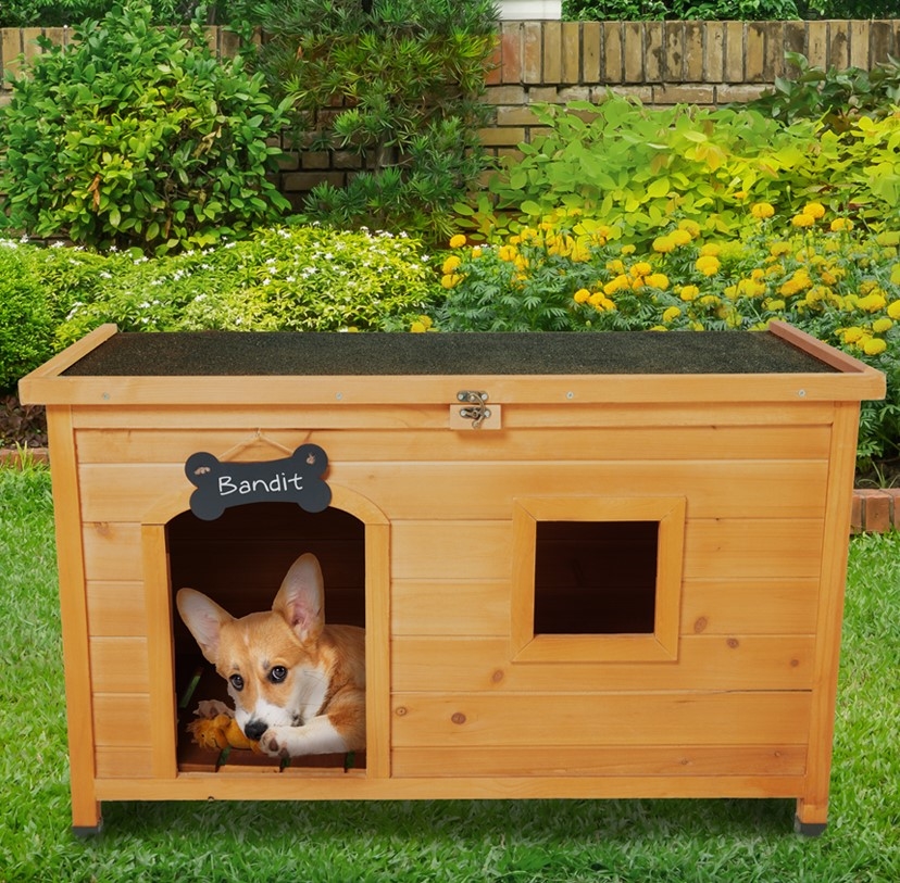 Picture of Front Row  KITT-DOG00-01 Front Row Foldable Dog House&#44; Natural Wood