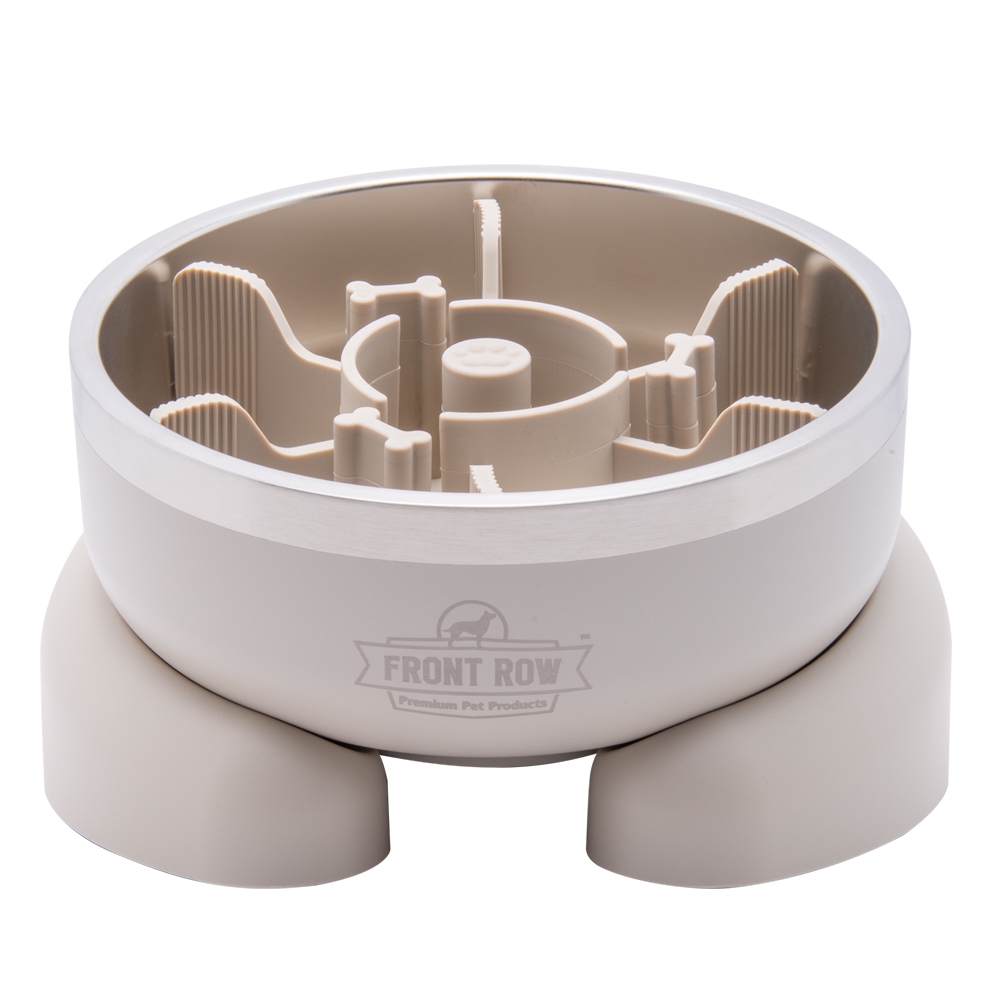 Picture of Front Row FRW-DB003-12 Front Row 3 in 1 Premium Dog Bowl w/ Stainless Steel Vacuum Insulated Dog Bowl, Sand