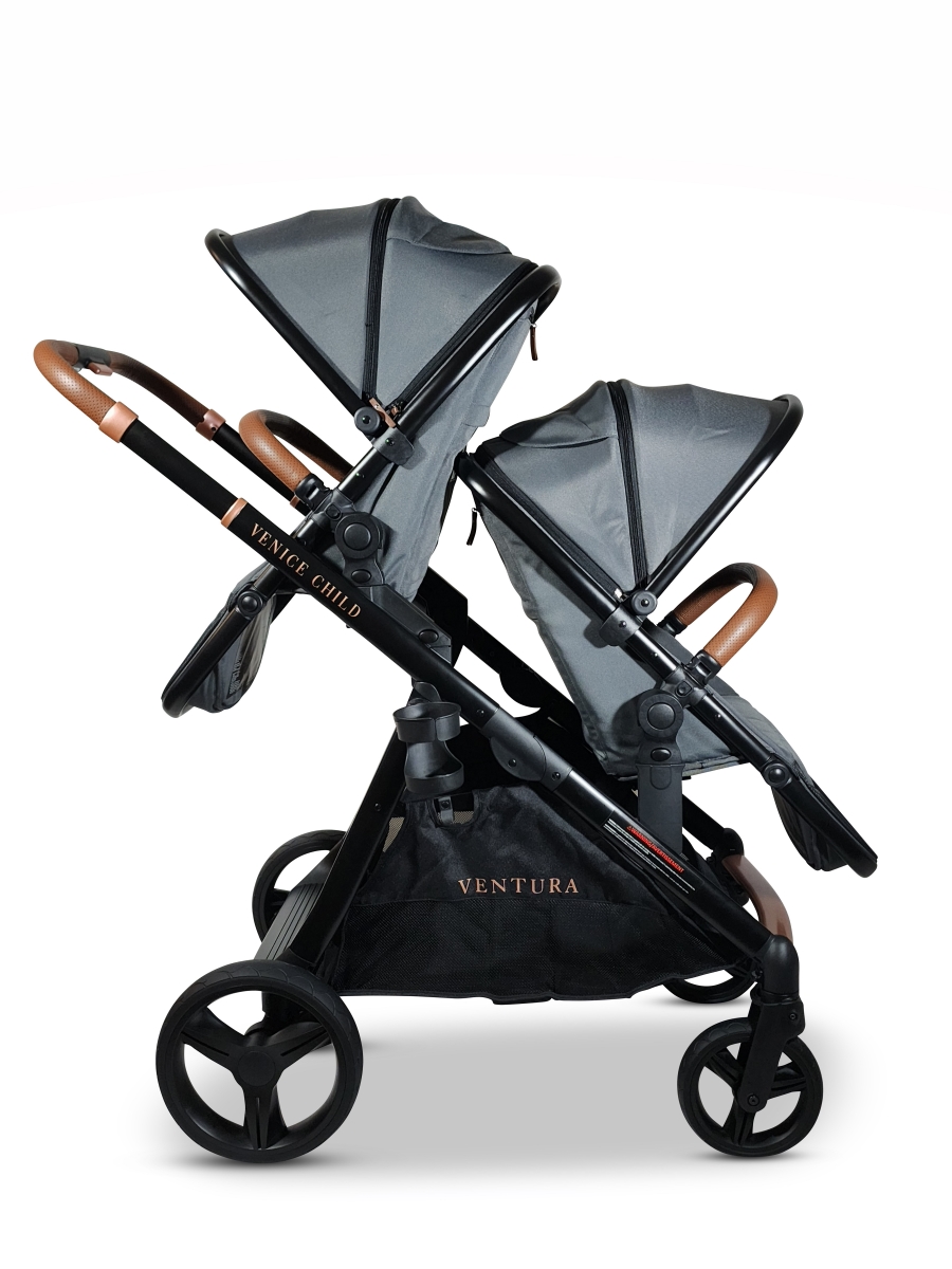 VCHD-VA302-01 Ventura Single to Double Sit & Stand Stroller & 2nd Toddler Seat - Pack 3