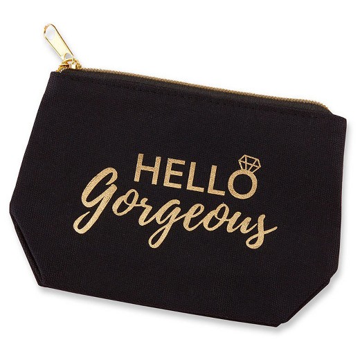 29095NA Hello Gorgeous Canvas Makeup Bag