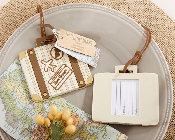 Let the Journey Begin Vintage Suitcase Luggage Tag