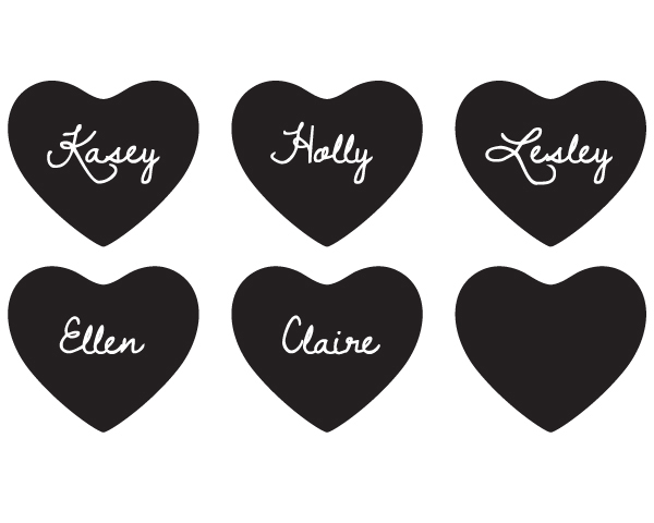 28217NA Chalk Heart Stickers - Set of 12