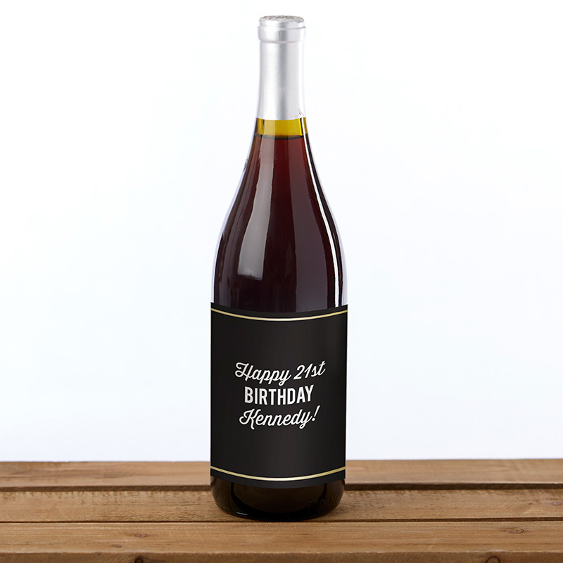 Picture of Kate Aspen 31909NA Personalized Boozy Birthday Wine Bottle Labels