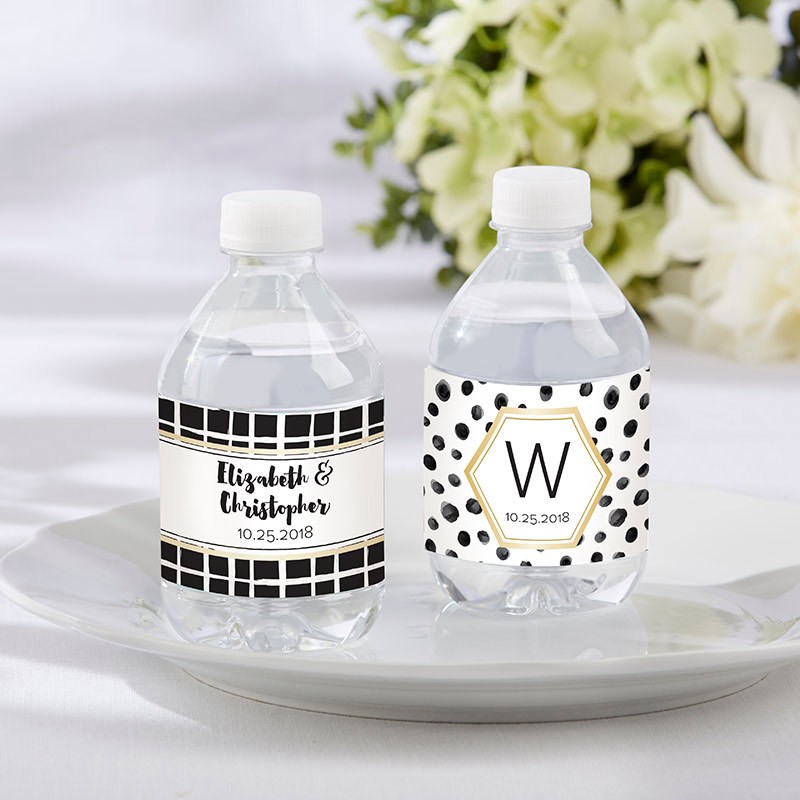 Picture of Kate Aspen 31906NA Personalized Water Bottle Labels - Modern Classic