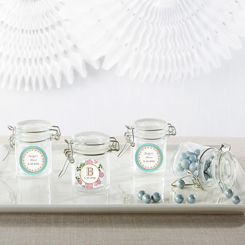 Picture of Kate Aspen 27037NA-TT Personalized Glass Favor Jars - Tea Time - Set of 12