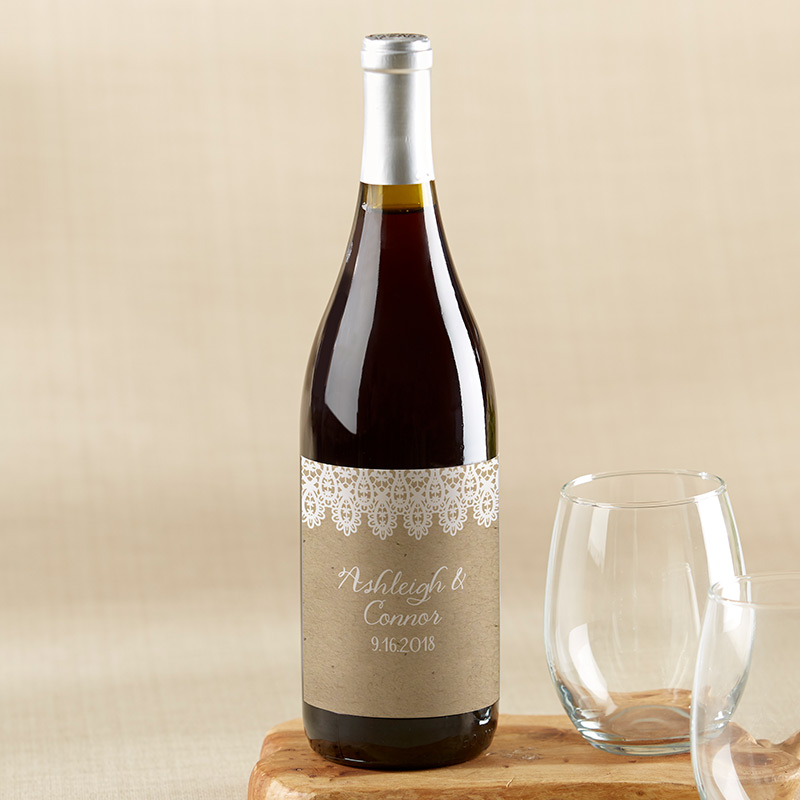Picture of Kate Aspen 31853NA Personalized Wine Bottle Labels - Rustic Charm Wedding