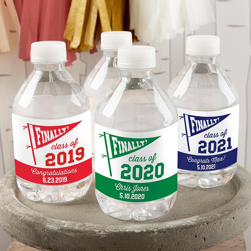 Picture of Kate Aspen 31796NA Personalized Water Bottle Labels - Finally Class of 2019