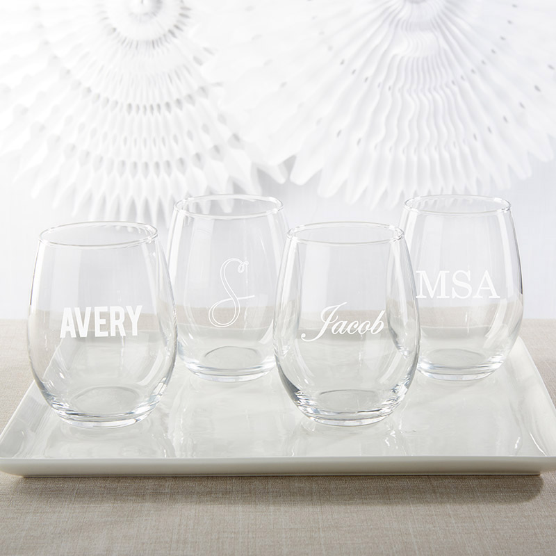 Picture of Kate Aspen 30023NA-ENR 15 oz Personalized Stemless Wine Glass - Engraved