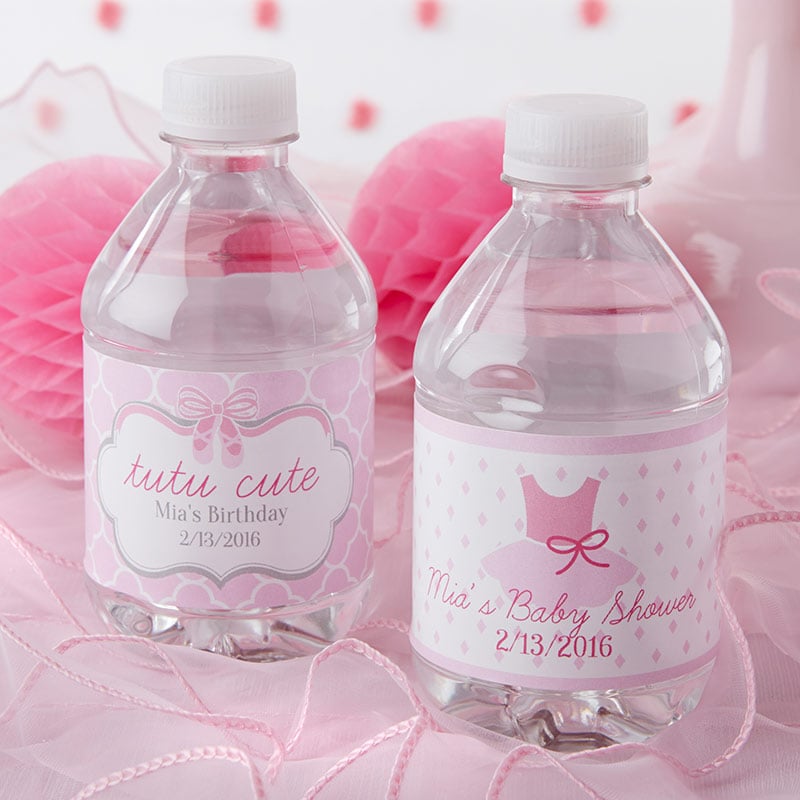 Picture of Kate Aspen 31532NA Personalized Water Bottle Labels - Tutu Cute