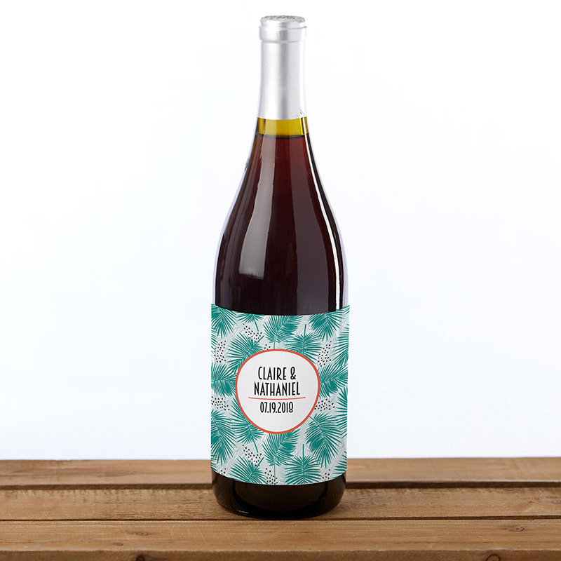 Picture of Kate Aspen 31729NA Personalized Wine Bottle Labels - Tropical Chic