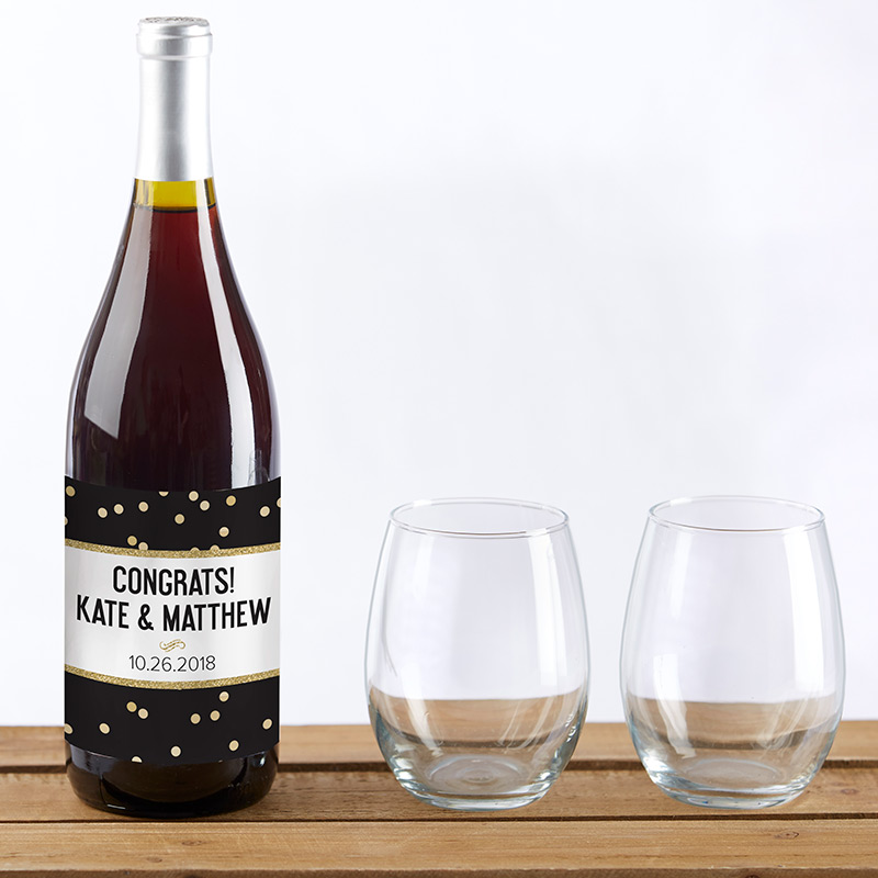 Picture of Kate Aspen 31747NA Personalized Wine Bottle Labels - Party Time