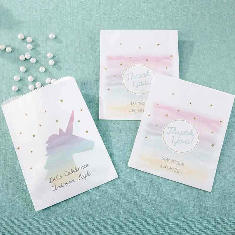 28402WT Personalized White Goodie Bag - Enchanted Party, Set of 12