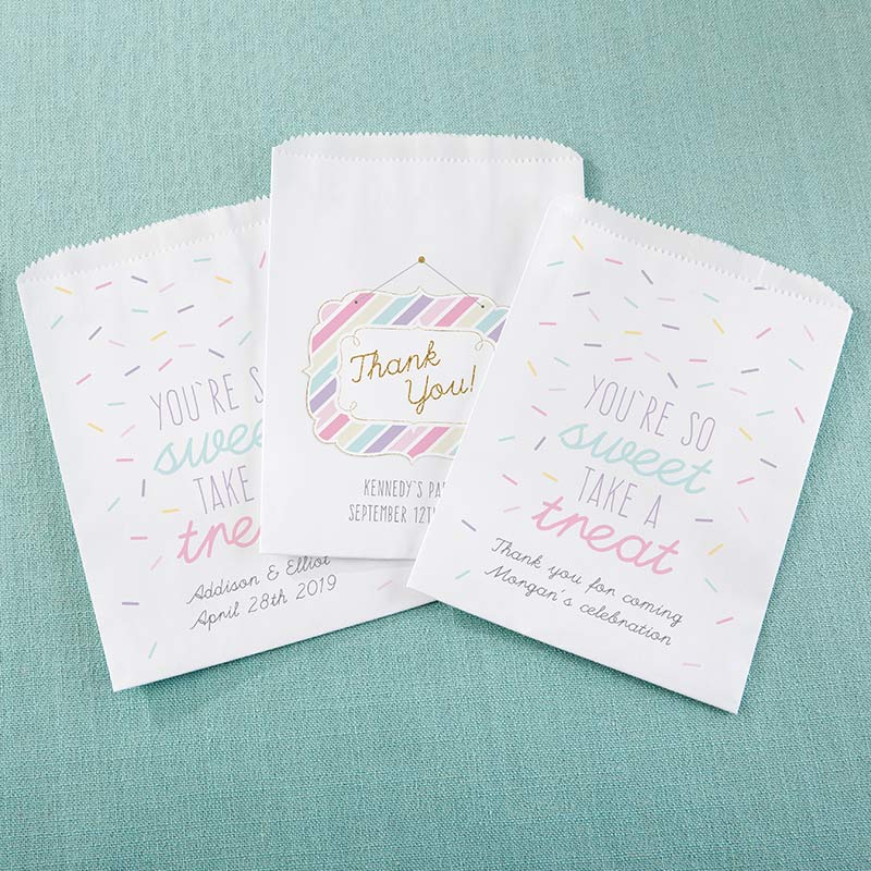 28400WT Personalized White So Sweet Goodie Bag, Set of 12