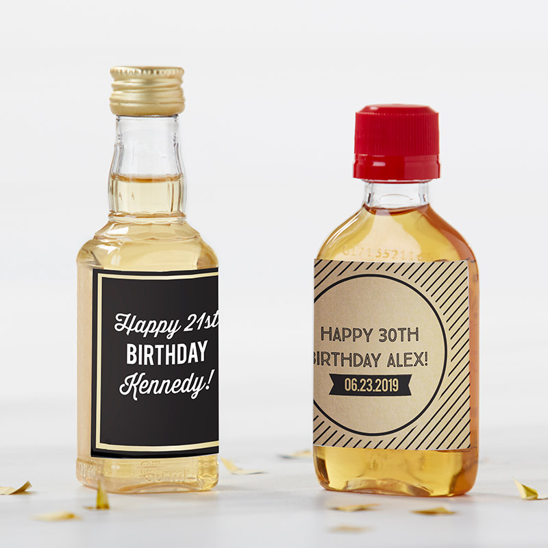 31955NA Mini Liquor Labels - Boozy Birthday