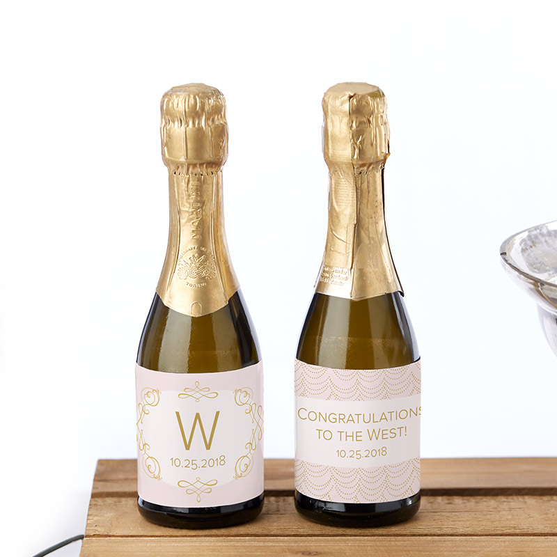 Picture of Kate Aspen 31890NA Personalized Mini Wine Bottle Labels - Modern Romance