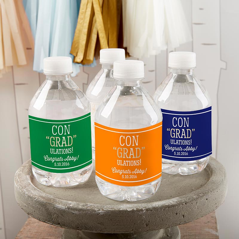 Picture of Kate Aspen 31657NA-GRAD Personalized Water Bottle Labels - Congradulations