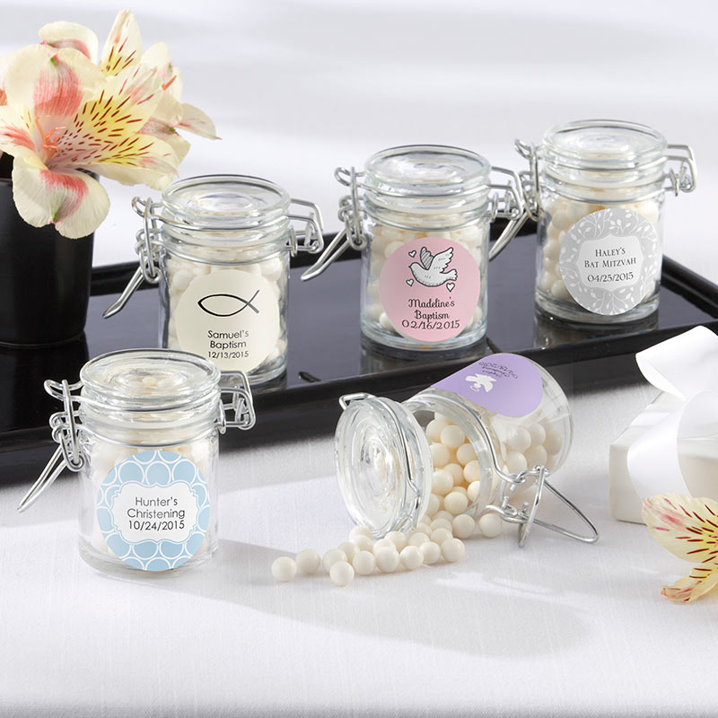Picture of Kate Aspen 27037NA-RL Personalized Glass Favor Jars - Religious, Set of 12