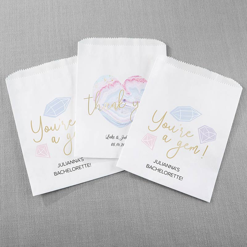 28448NA Personalized White Goodie Bag - Elements, Set of 12