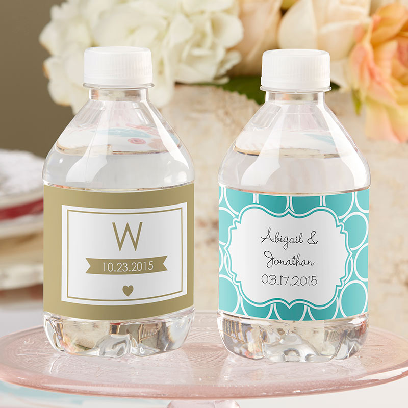 Picture of Kate Aspen 31324NA-WD Personalized Wedding Water Bottle Labels
