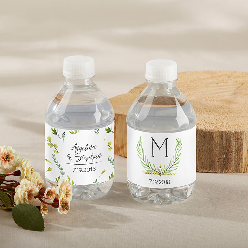 Picture of Kate Aspen 31877NA Personalized Water Bottle Labels - Botanical Garden