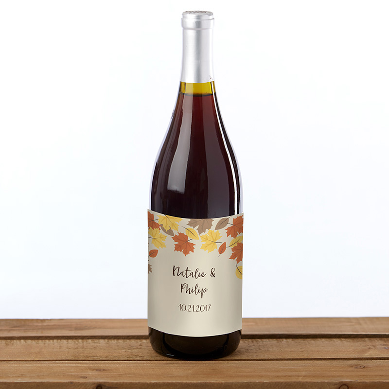 Picture of Kate Aspen 31680LV Personalized Wine Bottle Labels - Fall Leaves