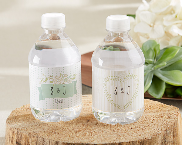 Picture of Kate Aspen 31304NA Personalized Water Bottle Labels - Rustic Wedding