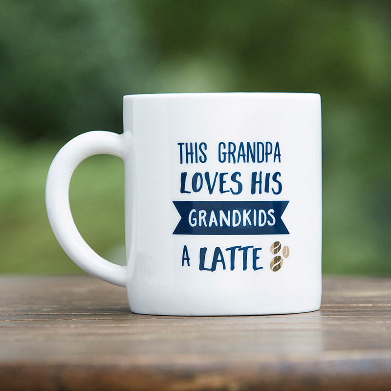 Picture of Kate Aspen 23190WT 16 oz Grandpa Latte Coffee Mug - White