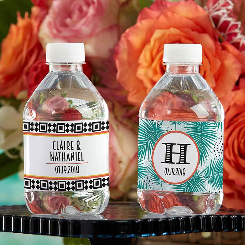 Picture of Kate Aspen 31732NA Personalized Water Bottle Labels - Tropical Chic