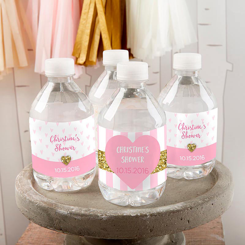 Picture of Kate Aspen 31630NA Personalized Water Bottle Labels - Sweet Heart