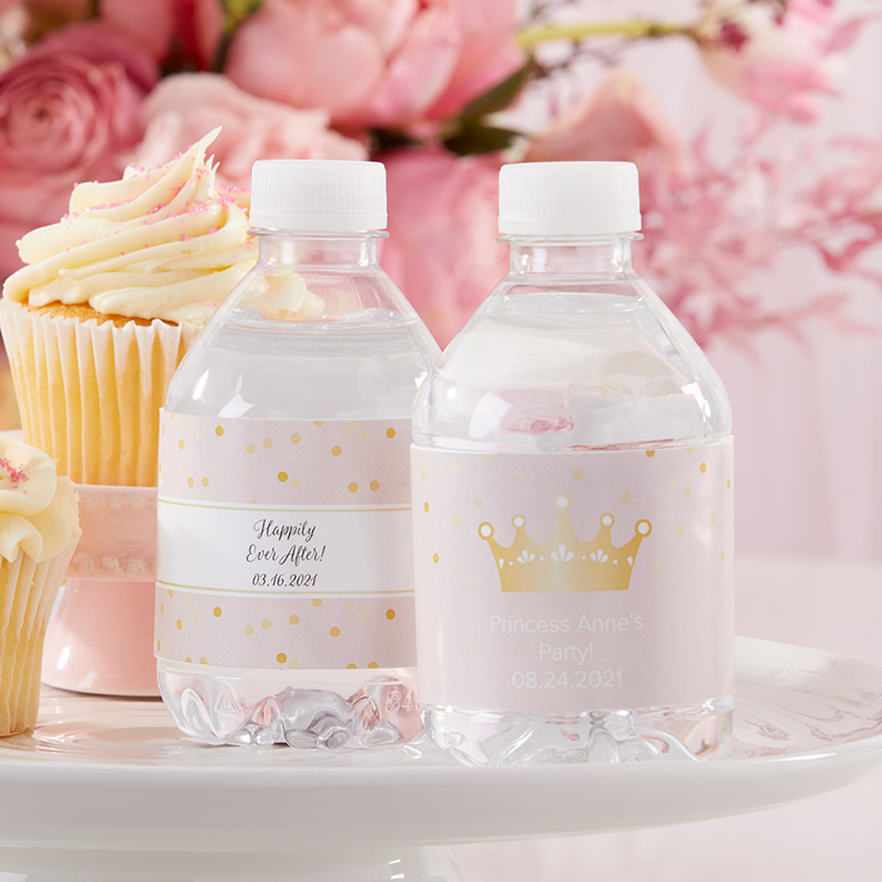 Picture of Kate Aspen 32222NA Personalized Water Bottle Labels - Princess Party