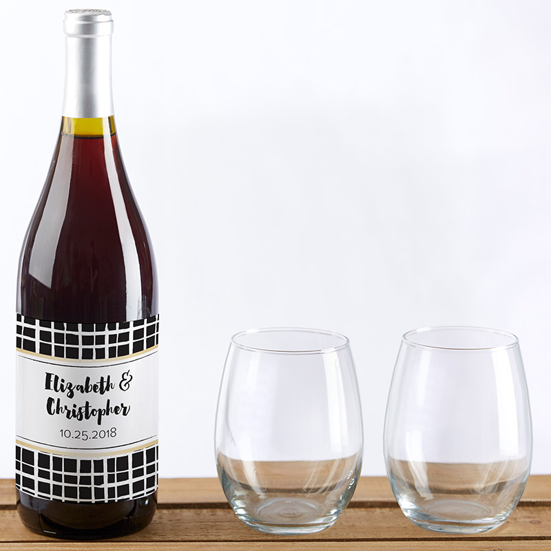 Picture of Kate Aspen 31901NA Personalized Wine Bottle Labels - Modern Classic